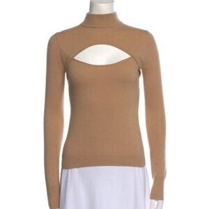 Intermix 100% Cashmere Cutout Turtleneck Sweater Petite Like New